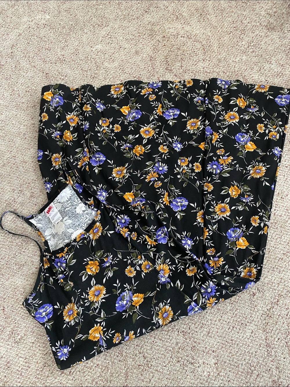 VINTAGE Y2K no boundries Black Floral Slip Dress